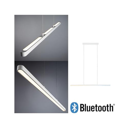 Paulmann 79903 LED luminaire en suspension Lento Smart Home Bluetooth 1x43 W gradable Tunable White Blanc aluminium, synthétique plafonnier 2700 K