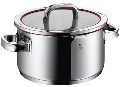 WMF Function 4-Olla Grande Alta de 24cm (5,7 litros de Capacidad) con Tapa, Cromargan 18/10, Acero Inoxidable Pulido