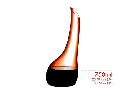 RIEDEL Cornetto Confetti Dekanter - Rot, Einzelpackung, klares+rotes Kristallglas, handgefertigt