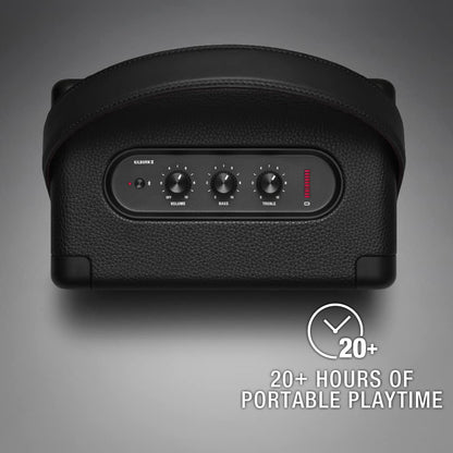 Marshall Kilburn II Bluetooth Altoparlante Portatile, Senza fili Casse, Impermeabilità IPX2, 20 ore riproduzione, Nero