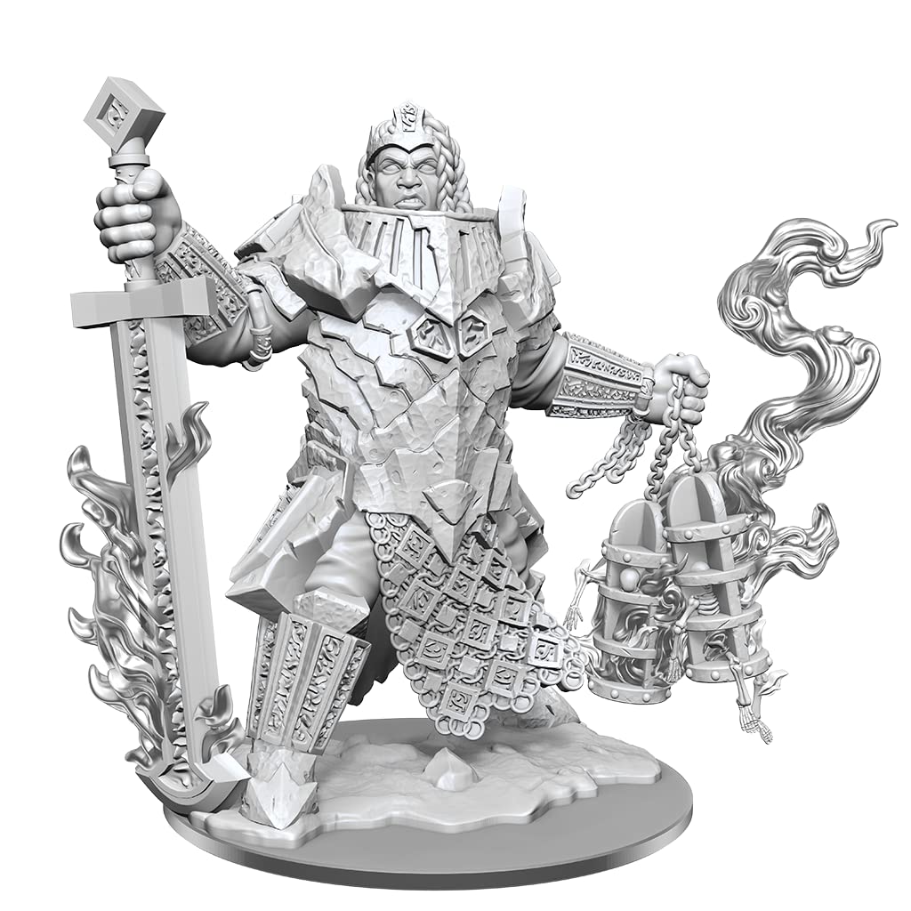 WizKids D&D Frameworks: Wave 2A: Feuerriese - Miniaturfigur, Hobby-Modell-Baukasten, Rollenspiel, Weiß, Matt, Kunststoff, Interchangeable Teile, Individuelle Zusammenbauoptionen