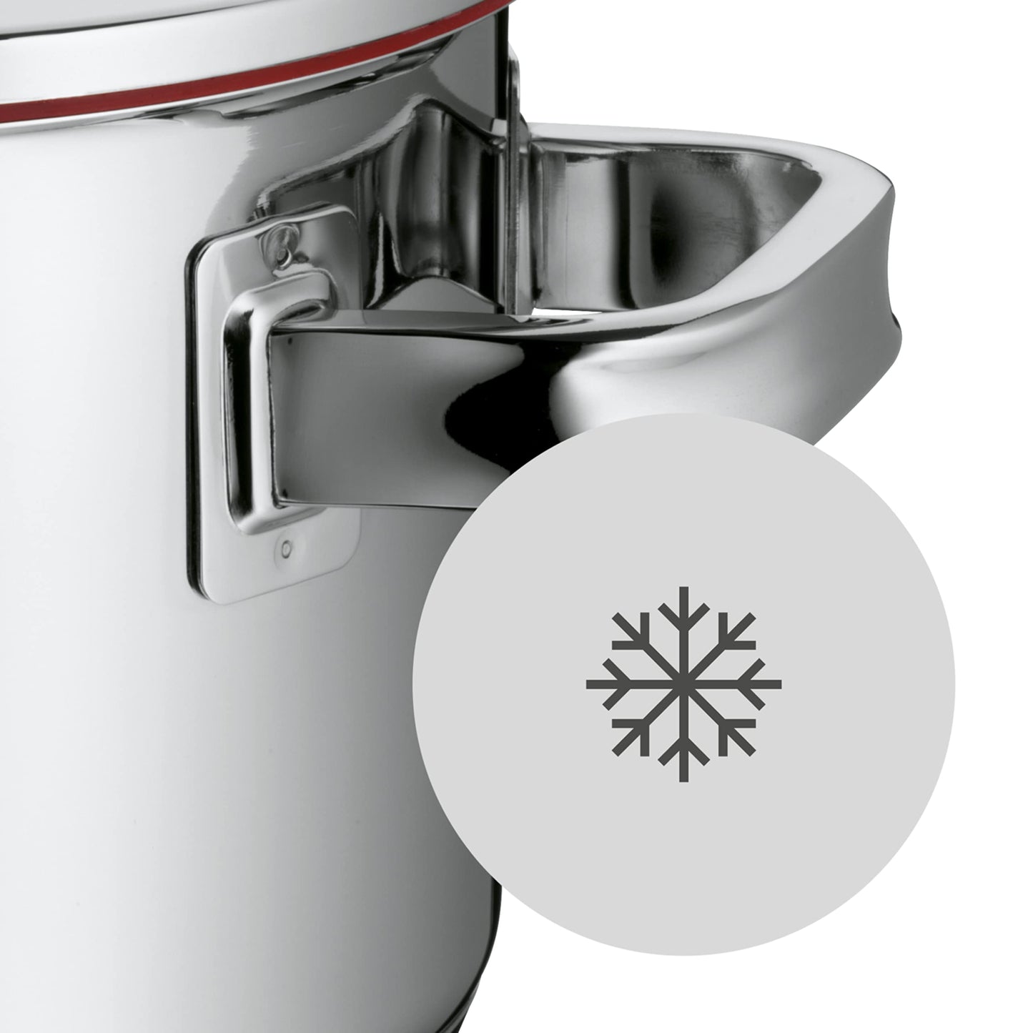 WMF Function 4-Olla Grande Alta de 24cm (5,7 litros de Capacidad) con Tapa, Cromargan 18/10, Acero Inoxidable Pulido