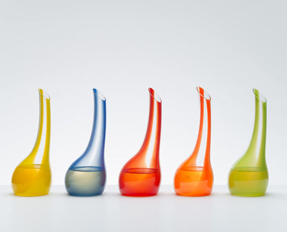 RIEDEL Cornetto Confetti Dekanter - Rot, Einzelpackung, klares+rotes Kristallglas, handgefertigt