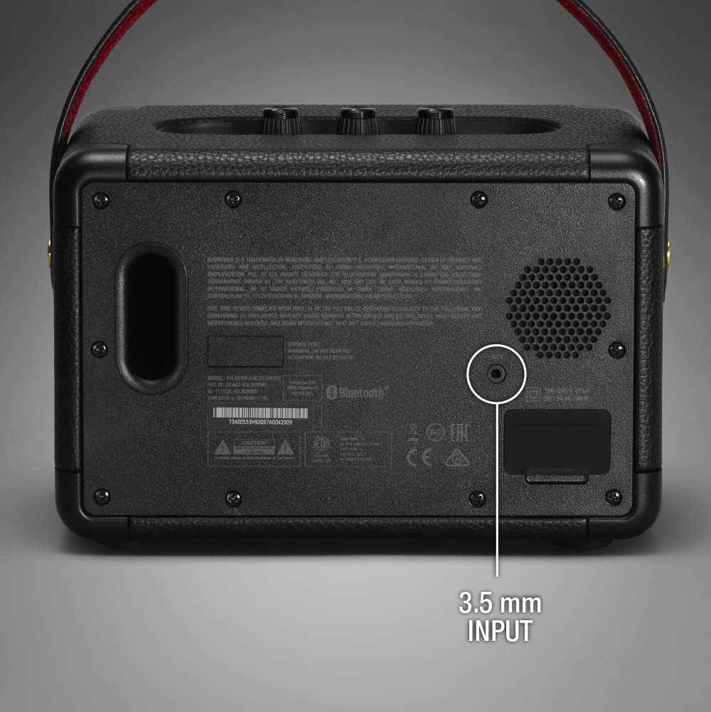 Marshall Kilburn II Bluetooth Altoparlante Portatile, Senza fili Casse, Impermeabilità IPX2, 20 ore riproduzione, Nero