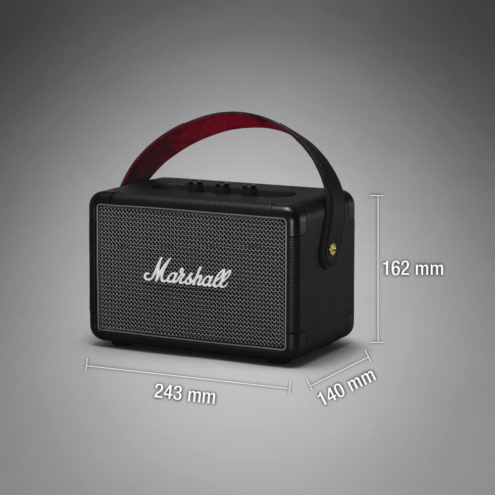 Marshall Kilburn II Bluetooth Altoparlante Portatile, Senza fili Casse, Impermeabilità IPX2, 20 ore riproduzione, Nero