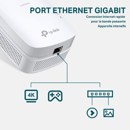 TP-Link TL Adapter-Set CPL weiß CPL, TL-PA8015PKIT, 1200 Mbps (Super Rapide) + Prise intégrée
