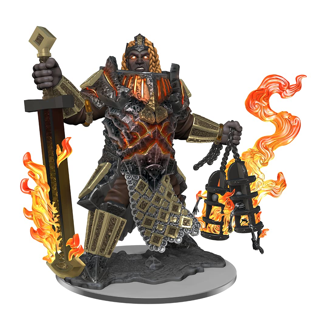 WizKids D&D Frameworks: Wave 2A: Feuerriese - Miniaturfigur, Hobby-Modell-Baukasten, Rollenspiel, Weiß, Matt, Kunststoff, Interchangeable Teile, Individuelle Zusammenbauoptionen