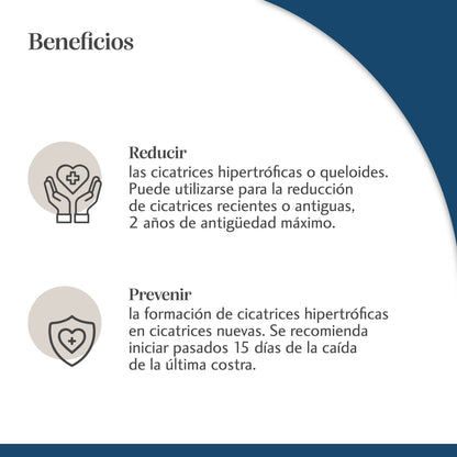Trofolastin, Reductor de Cicatrices Mamario, Apósitos Adhesivos para Cicatrices de Cirugía Mamaria, Hipertróficas y Queloides, 3 Formatos x 2uds