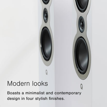 Q Acoustics 3050c Altoparlante da Pavimento Satin Nero (Il prezzo visualizzato è per 1 Unità, per la Coppia Completa Ordinare 2 Unità) Altoparlanti Stereo per Suono Surround/Home Theater