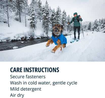 RUFFWEAR Vert Jacket, Insulated Outdoor Winter Dog Jacket with Leg Loops for Secure Fit, Windproof & Waterproof, Easy On/Off, includes Leash Portal, for Small Dogs, Size XS, Canyonlands Orange