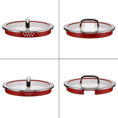WMF Function 4-Olla Grande Alta de 24cm (5,7 litros de Capacidad) con Tapa, Cromargan 18/10, Acero Inoxidable Pulido
