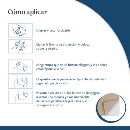 Trofolastin, Reductor de Cicatrices Mamario, Apósitos Adhesivos para Cicatrices de Cirugía Mamaria, Hipertróficas y Queloides, 3 Formatos x 2uds
